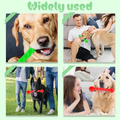 JUGUTA 2 Stück Hundespielzeug Für Zähne, Kauspielzeug Hund Unzerstörbar, Hundespielzeug Gummi, Gummi Spirale Kauknochen, Zahnungsstab Für Hunde, Für Zähne Reinigen Und Zahnfleisch Massieren