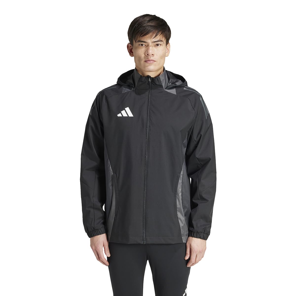 Adidas Schwarzgrau Performance Fußball - Teamsport Textil - Allwetterjacken Tiro 24 Competition Allwetterjacke
