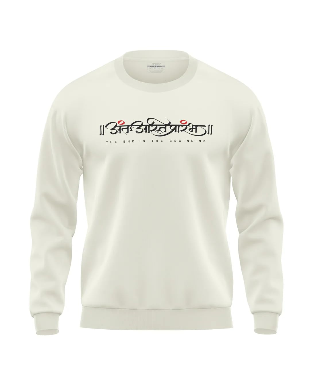 Men's Cotton Sweatshirt | Motivational Print Design | Crewneck Pullover | Winter Wear-image-21