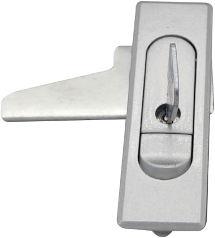 509 Zinc Alloy Industrial Panel Flat Door Lock with Push Button and Keys 1Pcs