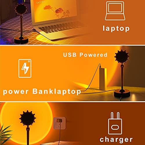 Outamateur Sunset Lamp Projector Sunset Light For Bedroom, 16 Colors Led Sunlight Lamp Smart Sunset Lamp With Remote Control Sunset Projection Rgb Night Light, Romantic Sun Lamp For Home Party Decor #TOP2