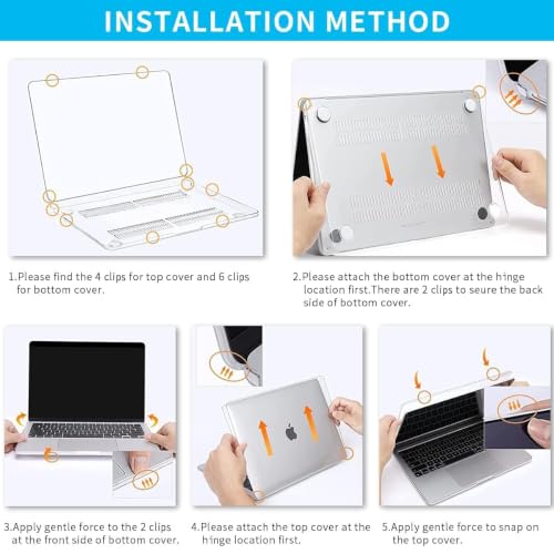 Image of Meyaar Compatible with MacBook Neo Case 13 Inch A3404 with A18 Pro Chip 2026, Transparent Hard Shell Plastic Snap-On Protective Cover (Crystal Clear, for MacBook Neo 13 inch (A3404))