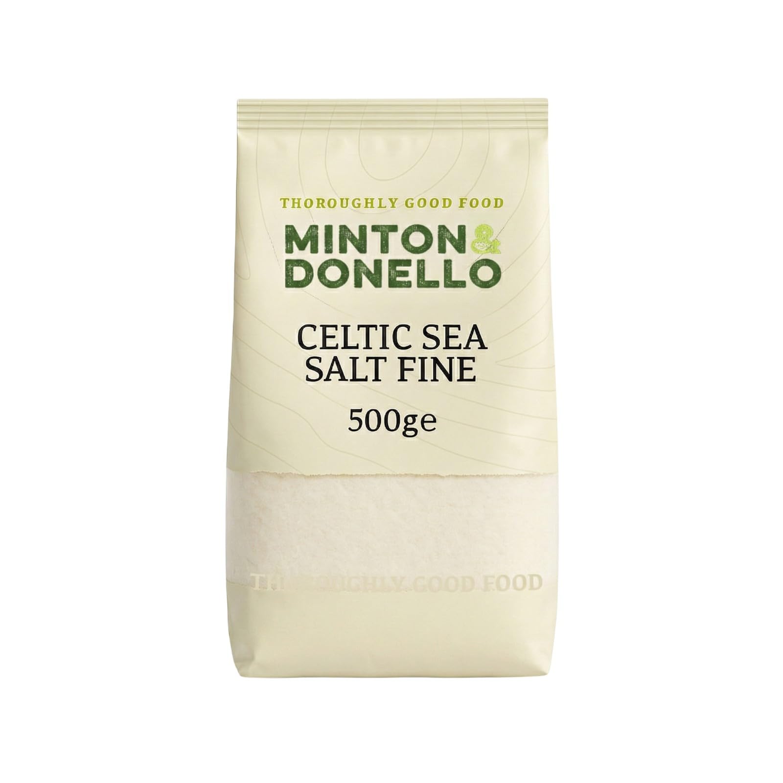 Minton & Donello Fine Celtic Sea Salt 500g – Natural, Unrefined, Mineral-Rich, Additive-Free, Fine Texture for Sprinkling, Grinders, Marinades, Baking & Everyday Cooking