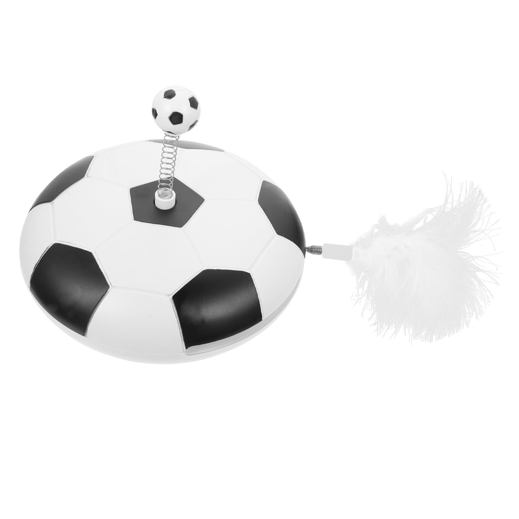 Toddmomy Giocattolo Interattivo Per Gatti Con Piume e Suoni Giocattolo Elettrico Forma Di Calcio Stimola Istinto Di Caccia e Gioco Autonomo Per Gattini e Gatti Adulti