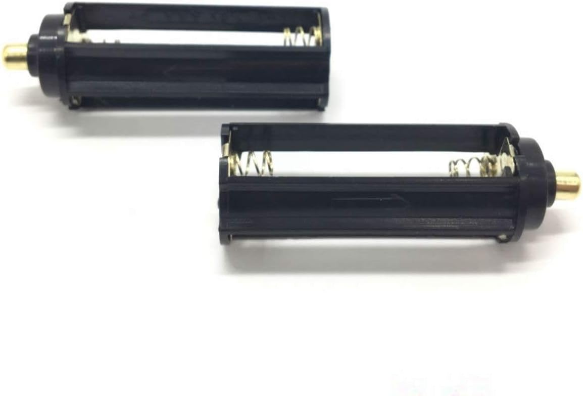 Cafurty 2Pcs Black Battery Holder for 3 x 1.5V AAA Batteries Handheld Flashlight Torch - 2 Pack