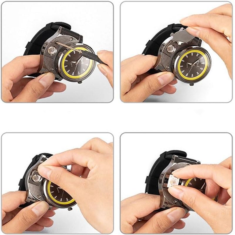 Encendedor recargable 2 en 1 con brújula negro miniatura 5