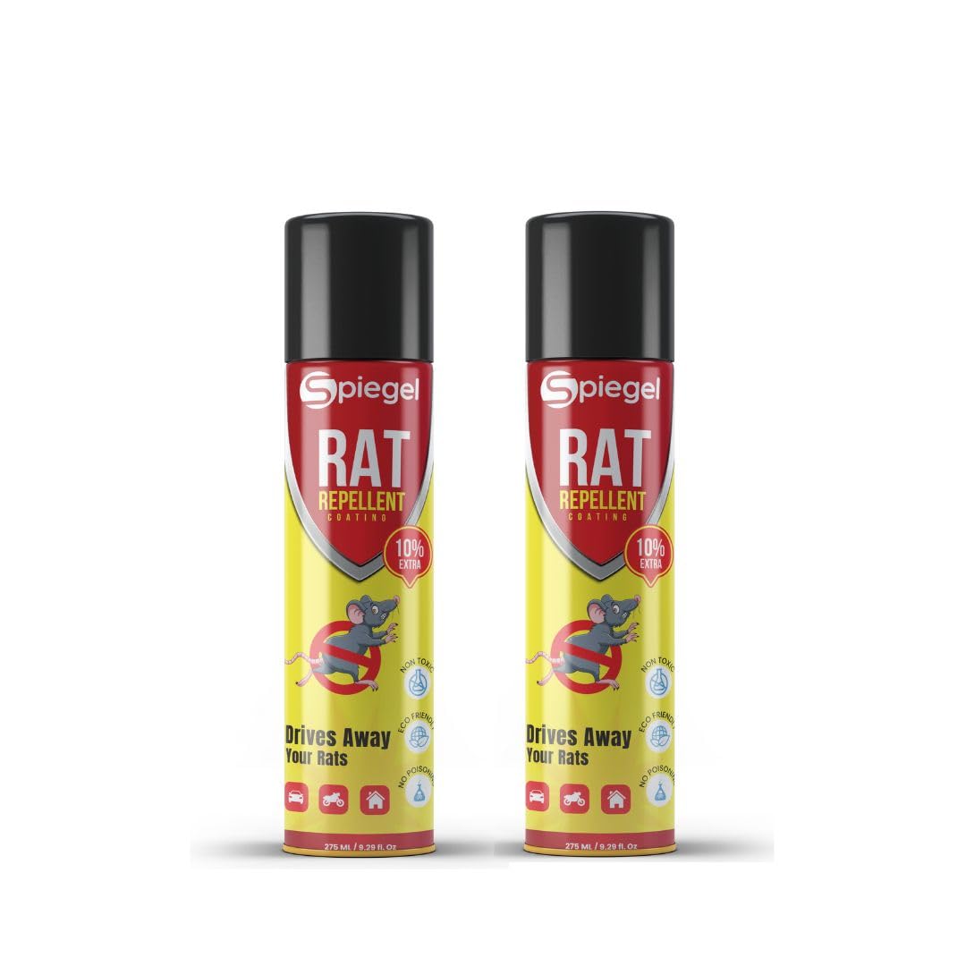 Spiegel Rat Repellent Coating (275ml) | Indoor & Outdoor | Safe for Kids & Pets | Upto 6-8 Weeks of Protection (275 ML, Pack of 2) (B0D2V1FP4G) Amazon Price History, Amazon Price Tracker