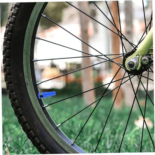Juego 8 piezas tapas de válvula francesa de aleación de aluminio para bicicletas, tapas de válvula para neumáticos de bicicleta de carretera y montaña, de color azul, fáciles de instalar miniatura 5