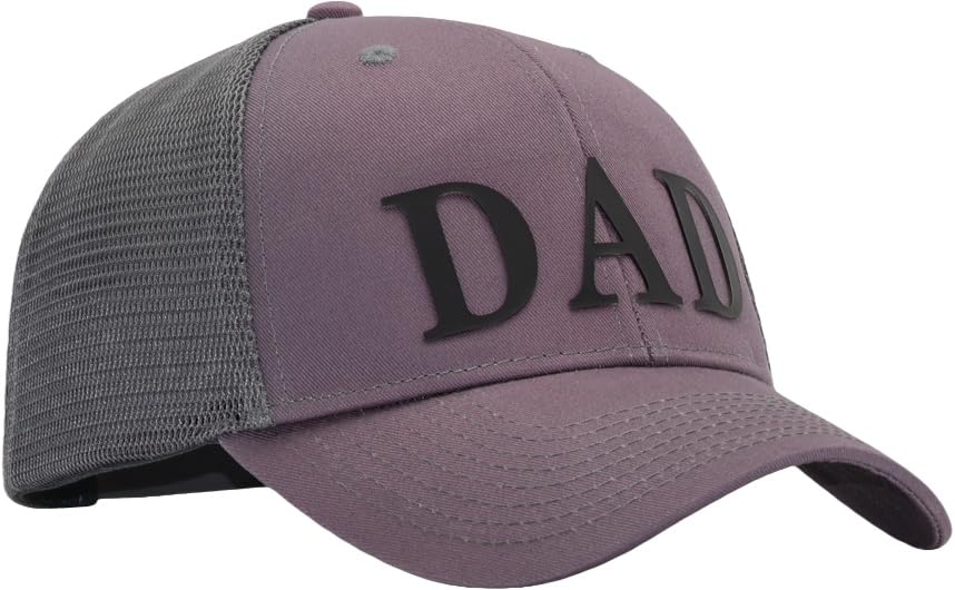 Image of Father's Day 3D DAD PVC Patch Hats, Dad Birthday or Festival Trucker Hat, Fits OSFM&XXL Head, Gifts for Husband Daddy Grandpa