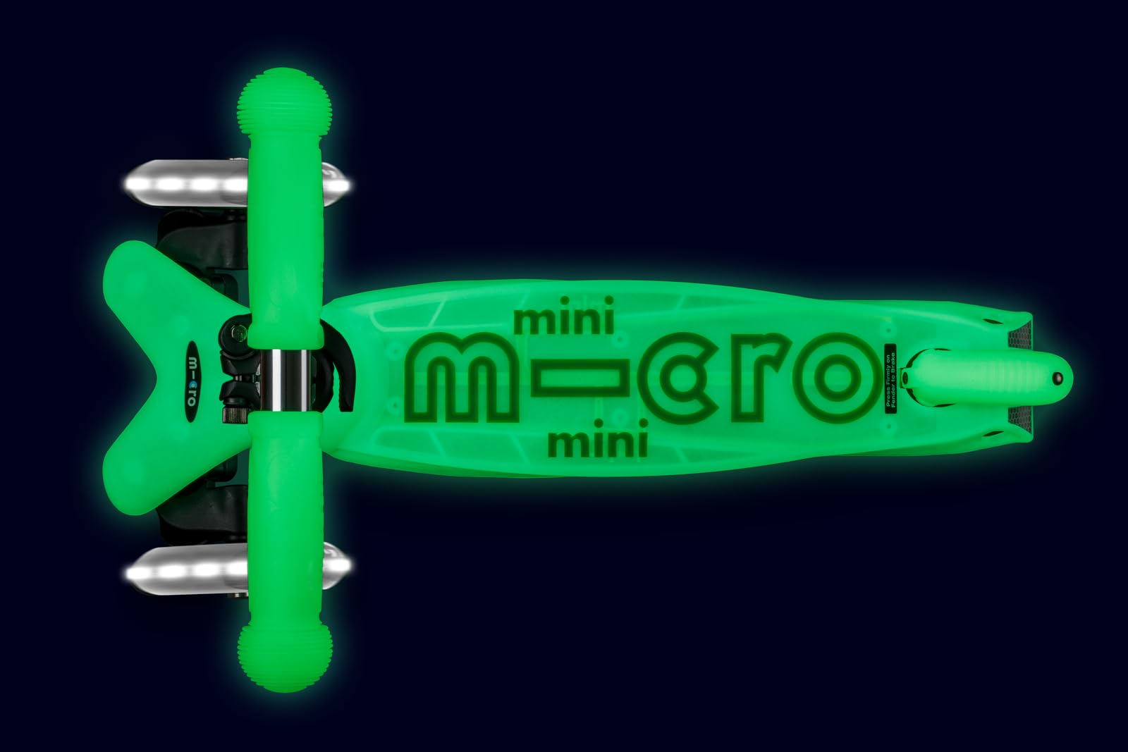 Micro MINI DELUXE GLOW LED - Kinderroller - hellgrün