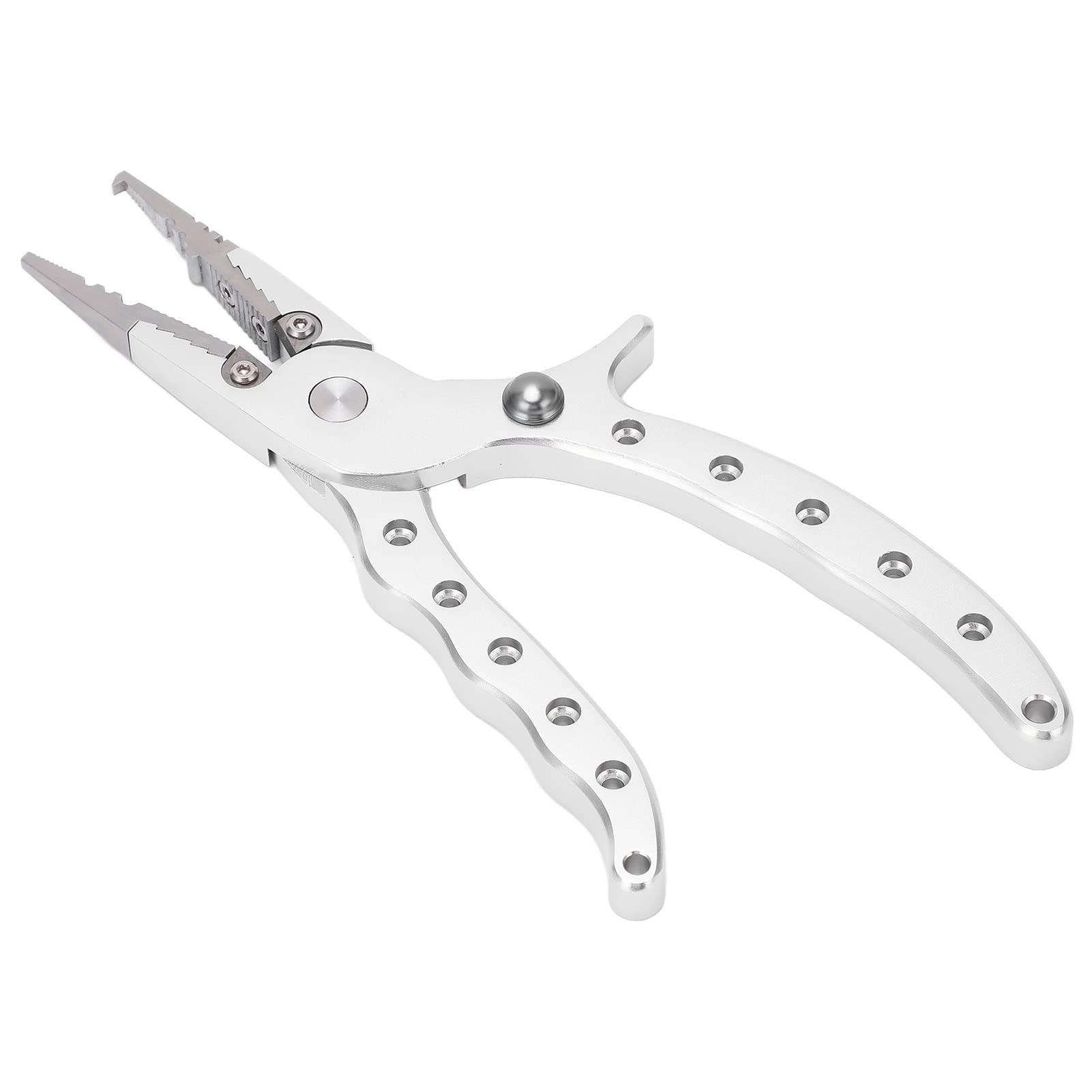Pinza da Pesca in Acqua salata, Pinza da Pesca in Alluminio con Impugnatura ergonomica, Lega di Alluminio per Pesca in Acqua Dolce e salata, Pinza Multifunzione per Splittin