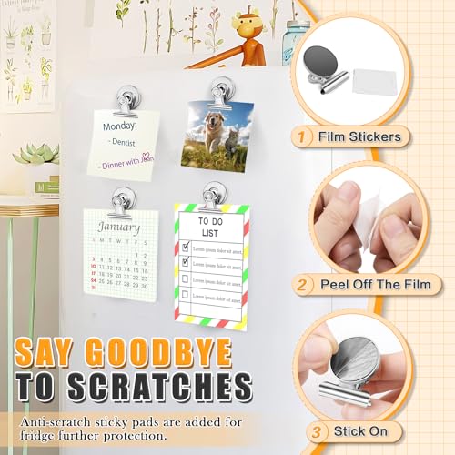 Grtard 48pack Magnetic Clips Heavy Duty, Magnet Clips for Fridge, Refrigerator Magnets, Scratch Free Magnets with Clip, Strong Magnetic Clip for Refrigerator, Whiteboard, Locker, Classroom, Cruise