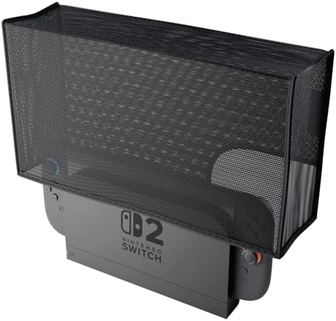 （06:30時点） PlayVital Switch 2（2025年モデル） 対応 メッシュ防塵カバー 通気性 スイッチ2対応キズ防止 排熱設計 ダストカバー ドックに装着したまま使用可能 保護スリーブ 【メッシュ ブラック】