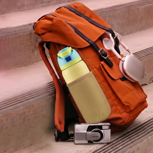 Image of House of Quirk Sippease Stainless Steel Water Bottle with Straw for Sports and Travel BPA-Free 950ML (Melon)