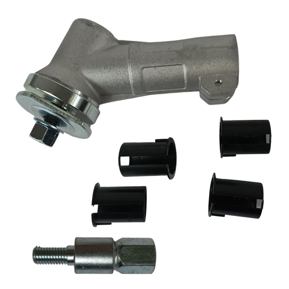 Coppia Conica Universale per Decespugliatore Ø24-28 mm con 5 Adattatori + Inserto Quadro o Scanalato e dentato tipo z7 9 10 denti a Scelta (Coppia conica + inserto quadrato mm 5,4)