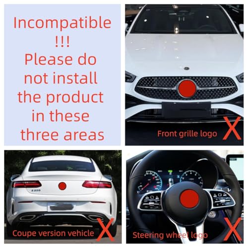 Image of Car Trunk Sign Emblem Bling Accessories Cover Declas Compatible with Mercedes Benz Crystal Sticker Rhinstone Decorate Accessories (for C300 CLA GLB)