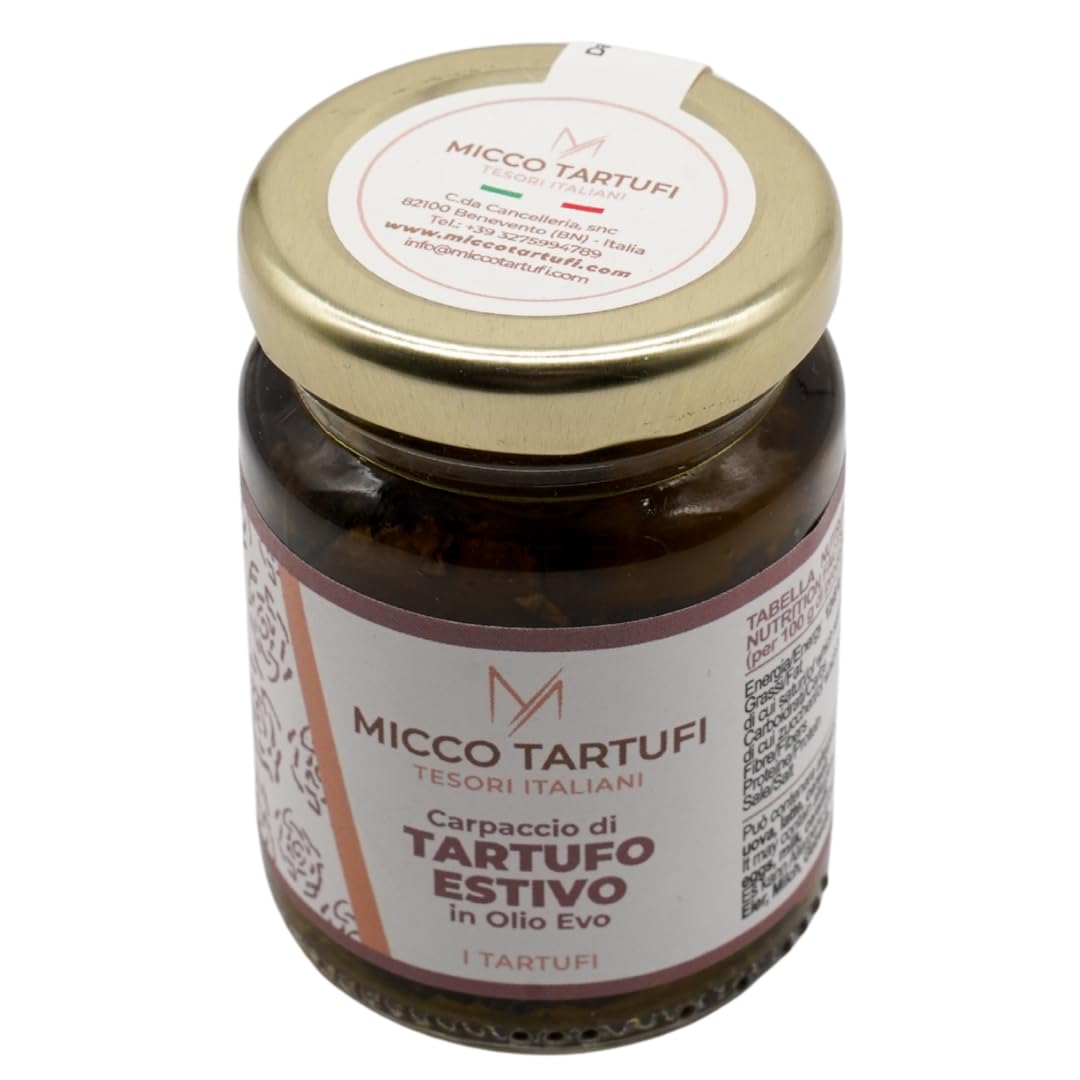 Carpaccio de truffe noire d'été (Tuber Aest. Vitt) - 60 g - Prêt à l'emploi - Gourmet - Fabriqué en Italie