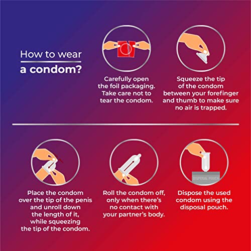 Skore Duo Max - Premium Condoms for Him and Her | Dotted & Ribbed with Disposal Pouches |1 Pack (10 pieces) - Image 5