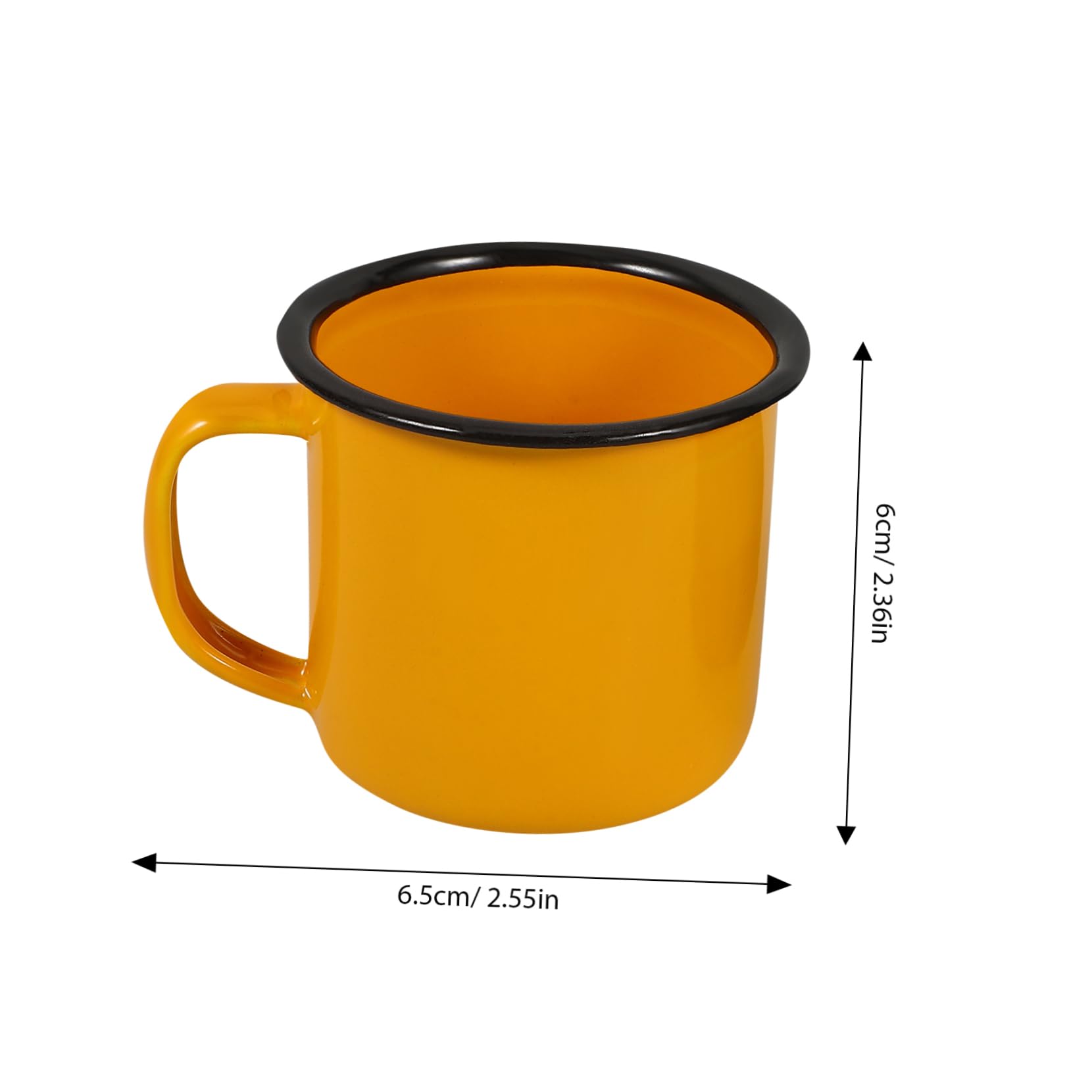 CIYODO Vintage Style Iron Mugs Enamel Wine Cups Heat Insulated Handle Wide Mouth Design Sturdy for Water Wine Drinking