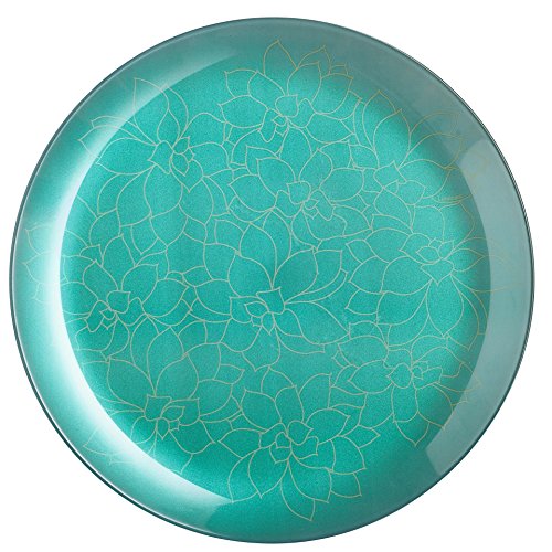 Luminarc L8282 Set Of 6 Large Plates 26 Cm Bach Flower Design Green #TOP9
