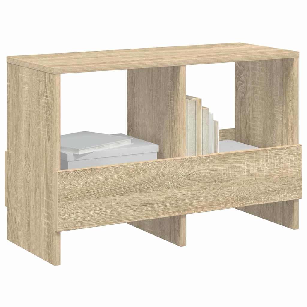 Scaffale portariviste in rovere Sonoma, 68,5 x 30 x 45 cm, portariviste per soggiorno e ufficio, portariviste con spazio e ripiano, per interni