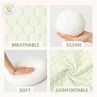 Vista 5 de Almohada de apoyo de espalda para embarazo, cojín de algodón transpirable para comodidad prenatal y posparto Funda lavable, alivio de la espalda