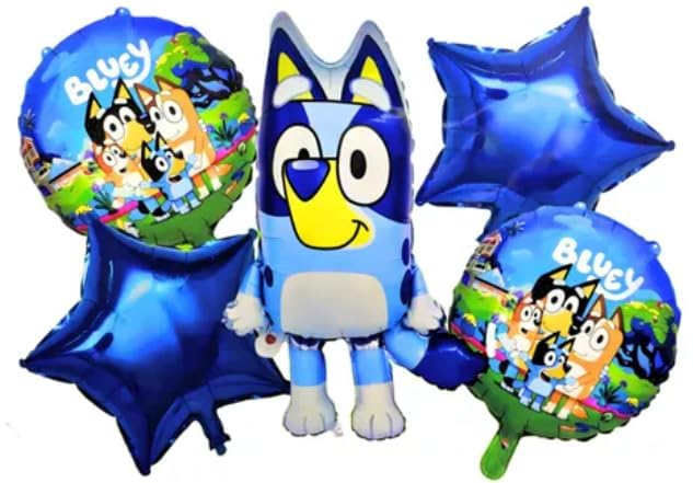 RSAAUD® Set of 5 Cartoon Theme Birthday Party Balloons Superhero Party Favors for Kids Birthday Balloon Superhero Theme Balloons for kids Party Decoration (Bluey Blue)-image-19