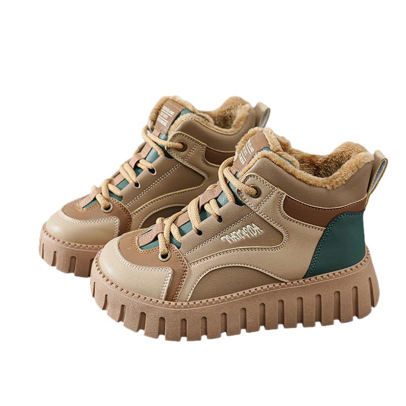 High-top Sports Womens Shoes Autumn and Winter Boots Thick-Soled High-Heeled Short Boots