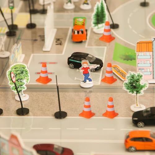 Mini cône signalisation enfant plot plastique orange pour sport - 7
