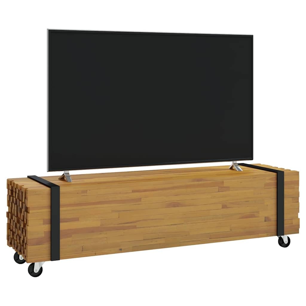 Szafka pod telewizor z litego drewna tekowego, 110 x 30 x 30 cm