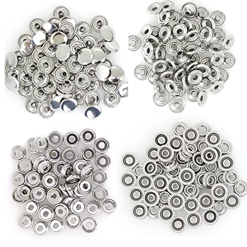 240 Pieces Stainless Steel Snap Fastener, Betterjonny 15Mm Heavy Duty Snap Button Press Stud Cap For Jeans Fabric Jackets Clothes Bag Leather Diy Craft #TOP3