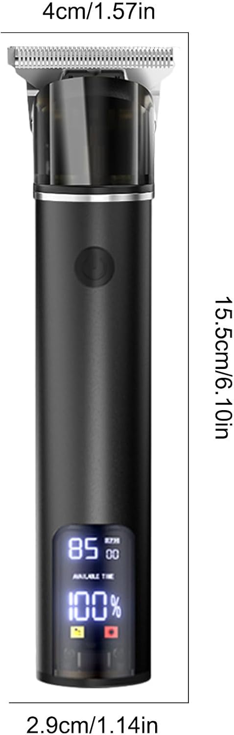 Cordless Beard Trimmer, Professional T-Shaped Stainless Steel Cutter Waterproof Rechargeable Hair Shaver for Face Body, Precision Grooming