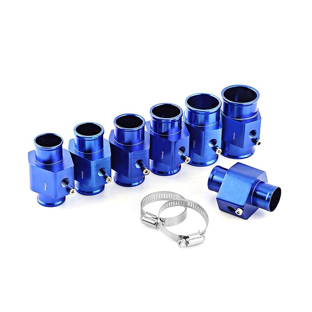 Yctze para fibra de carbono salida de aire e90 adaptador de sensor de agua 34mm Adaptador universal de manguera de coche, adaptador de sensor de temperatura de manguera de tubo de aleación de alumin