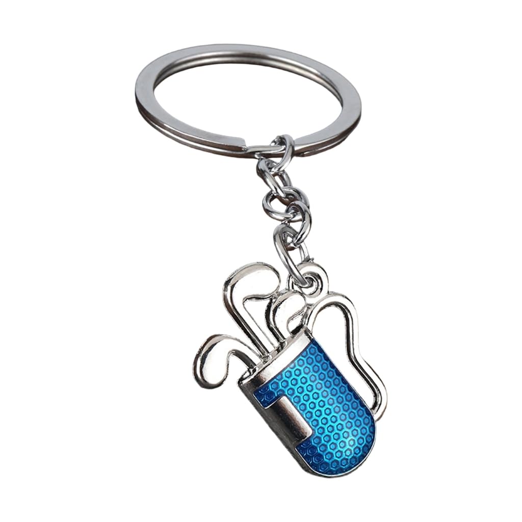 Elnwnnkc Miniature Golf Club Keychain with Detailed 2D Designs for Golf Enthusiasts and Sports