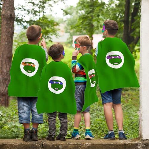 4 sets de capas y máscaras para niños de 4 a 12 años miniatura 3