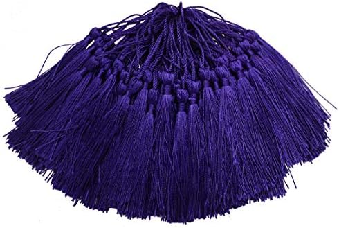 100pcs 13cm/5 Inch Silky Floss bookmark Tassels with 2-Inch Cord Loop and Small Chinese Knot for Jewelry Making, Souvenir, Bookmarks, DIY Craft Accessory (Silver)