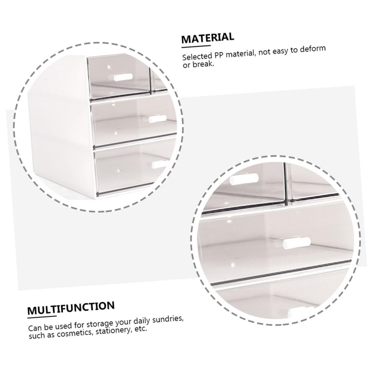 Multi Schicht Schubladenbox für Kleinigkeiten Transparentes Aufbewahrungsbehälter für Desktop Organizer für Schmuck und Bürobedarf
