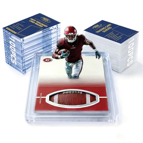 DEDC 180pt Toploaders and Penny Sleeves Bundle - 100 Rigid Hard Card Sleeves & 100 Soft Card Sleeves for 3 x 4 Ultra-Thick Memorabilia & Relic Cards - Acid-Free Archival Safe UV Protection Storage