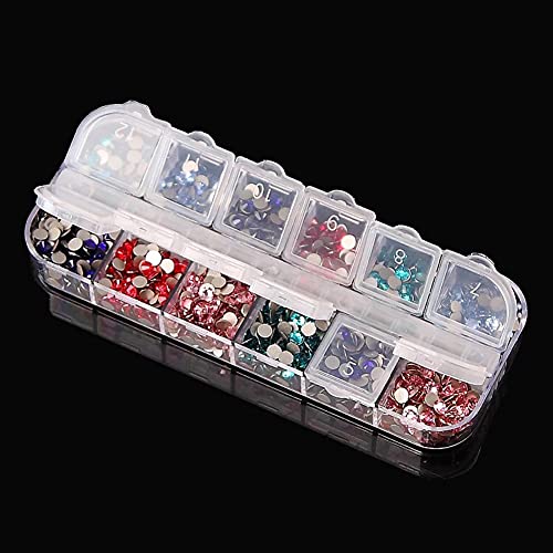 Image of 1 Piece Plastic Jewelry Box Organizer 12 Grid Plastic Storage Box Nail Art Storage Box Jewelry Storage Box Rhinestone Organizer Container Case Plastic Bead Case Storage, Transparent