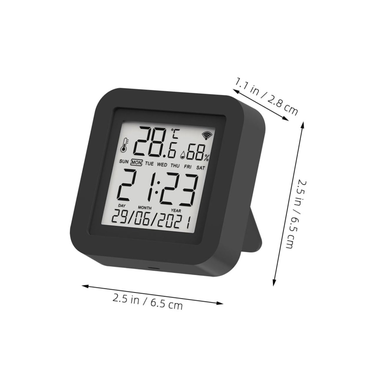 SHINEOFI Termometro Digitale Lcd per Interni Igrometro Portatile Misuratore di Temperatura e Umidità Sensore di Umidità per Ambienti Domestici Ospedali e Stanze