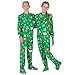 Footed Pajamas - Family Matching Green Christmas One Pieces for Boys, Girls, Men, Women and Pets - Pet - XSmall (Fits Up to 10 lbs)