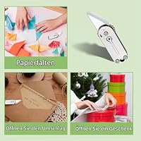 JiaHeHe Mini Taschenmesser, EDC Klappmesser, Schlüsselanhänger Messer Klein, Mini Cuttermesser, Praktisches Paketöffner Messer als Geschenk für Männer und Frauen, Kompakt, Robust und Vielseitig – Ansicht 7
