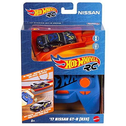Hot Wheels Rc Car, Remote-Control 2017 Nissan Gt-R In 1:64 Scale, Works On And Off Hot Wheels Track, Includes Track Adapter​​​​ #TOP6