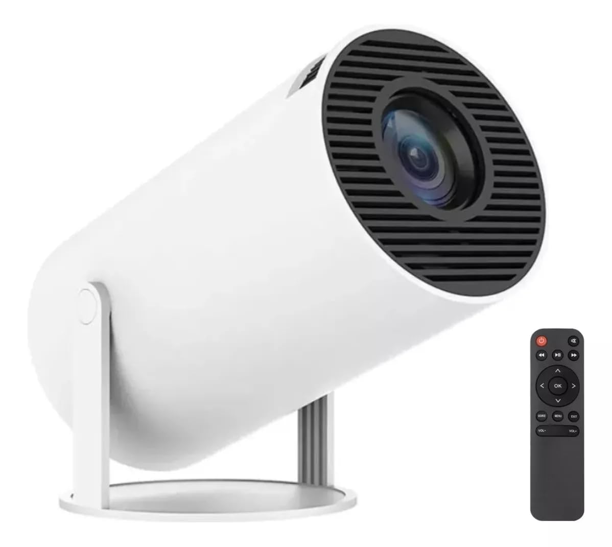 Novo Mini Projetor Portátil Android 11 Hy300 5G Wifi 6 BT 5.0, 4K 1080P Full HD 8000 Lumens, Auto Correção Trapezóid