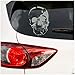 Finest Folia D017 Tête de Mort Autocollant Sticker pour Voiture Caravane Moto Décor (Gris Moyen, 30cm x 21cm)