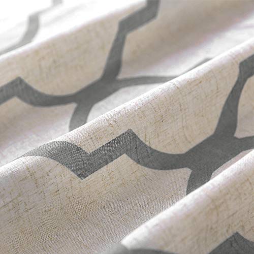 Jinchan Moroccan Tile Print Table Runner Farmhouse Linen Table Runners 72 Inches Long Coffee Table Decor For Dresser Geometric Trellis Printed Kitchen Dining Room 1 Panel 13X72 Inch Soft Grey On Beige #TOP4