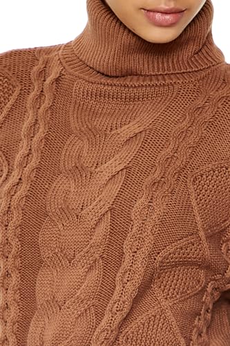 Forever 21 Women's Cable Knit Turtleneck Sweater3