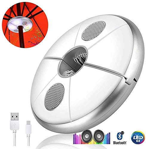 AJIC Umbrella Lishts LED Camping Lights with Bluetooth Speaker USB Rechargeable Portable Outdoor Tent Light for Parasol Umbrella Tent Patio Decoration Lights