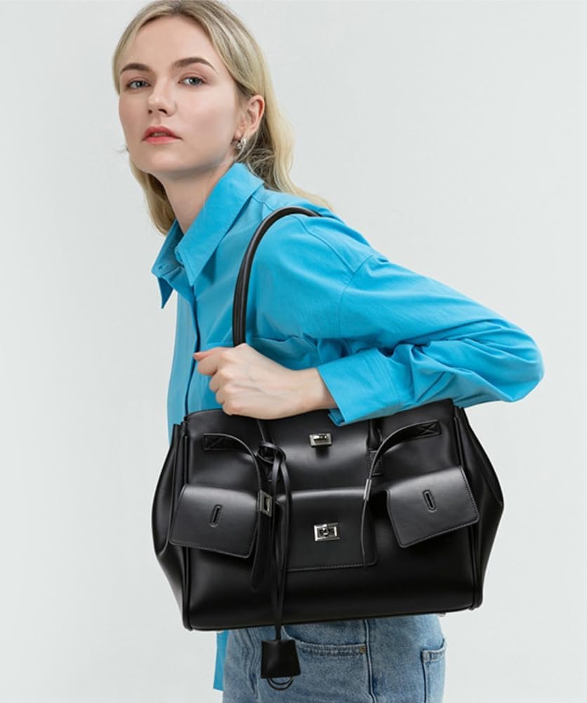 Slouchy PU Leather Tote Bag Crescent Crossbody Purse Women Trendy Hobo Bags Shoulder Satchel Bag Top Handle Tote Handbag - Image 2