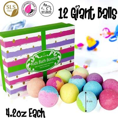 Purelis Kids Bath Bombs With Toy Surprises Inside! 12 Xl Surprise Bath Bombs For Boys And Girls Birthday Bath Bomb Set For Children Of All Ages #TOP5
